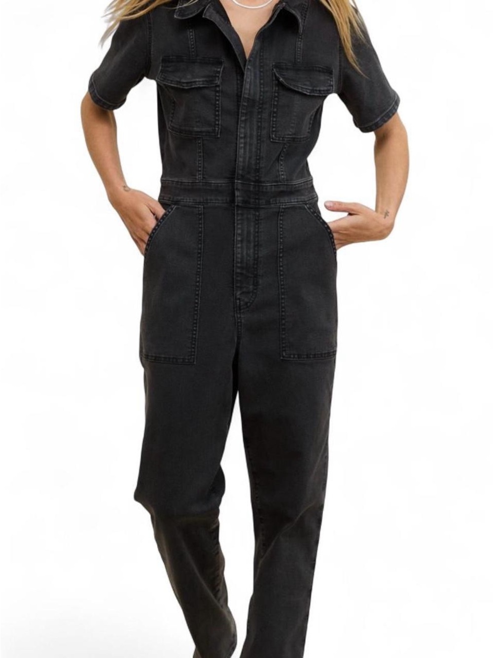 Aerie Charcoal Ash (Black) jumpsuit SZ L